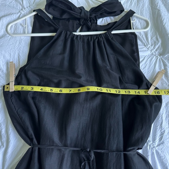 🚺 GAP silk blend black halter dress with cream chevron pattern - Picture 13 of 13